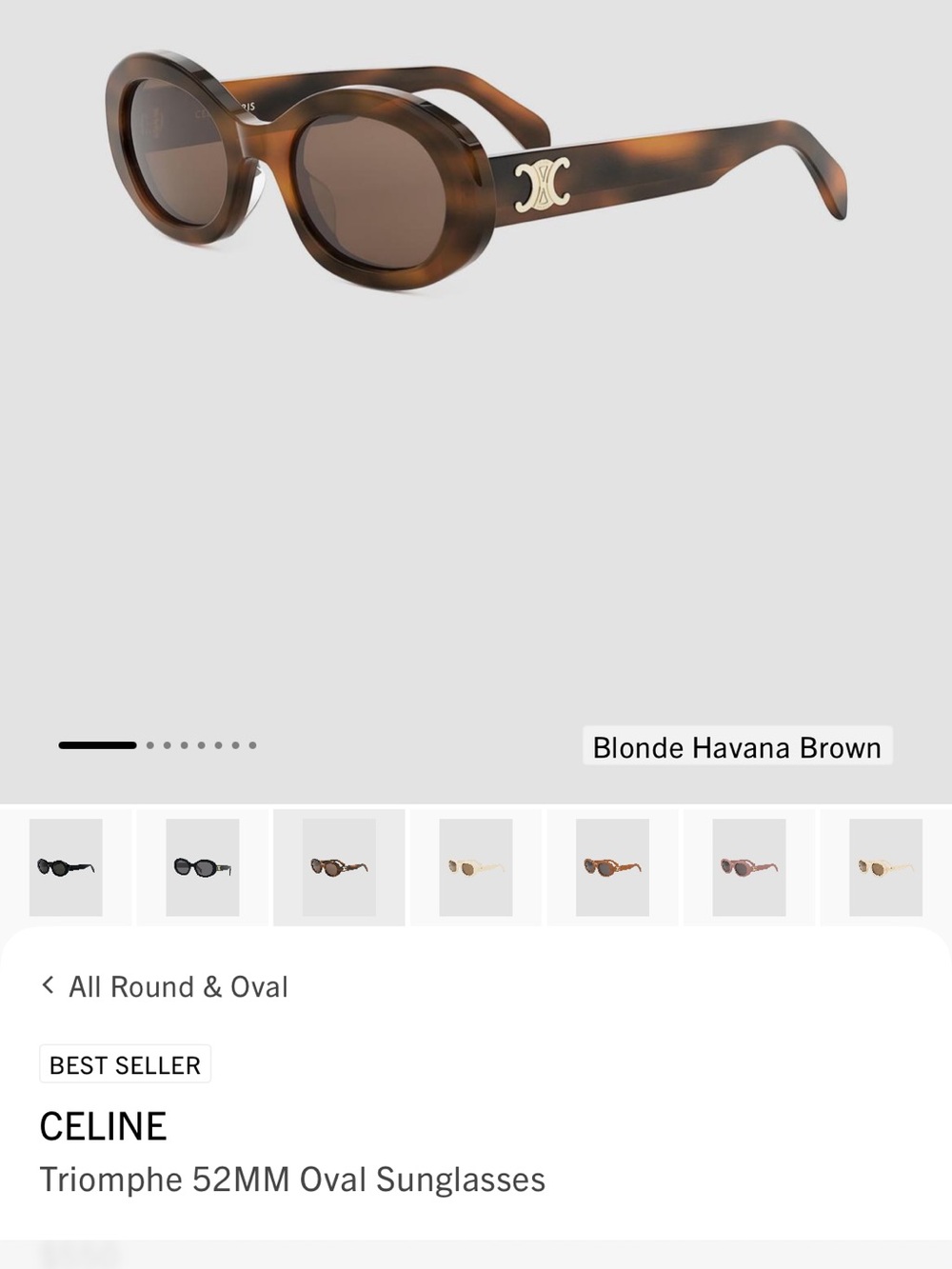 CELINE Tortoiseshell Oval Sunglasses - gently worn! - Picture 11 of 17